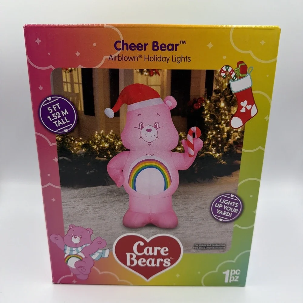 Care Bears - Cheer Bear Inflatable - Lighted - Gemmy - 5' Tall **NEW**
